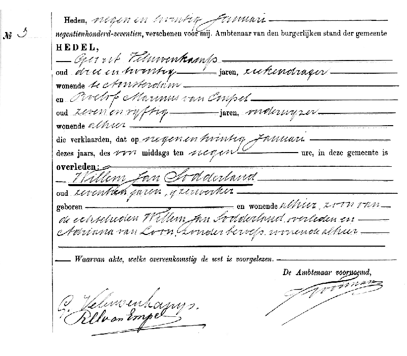 19170129 ovlakte 3 Willem J zv WJ Sodderland - A v Loon